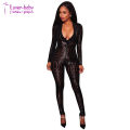 Maite Black Sequin V-Neck Jumpsuit L55363